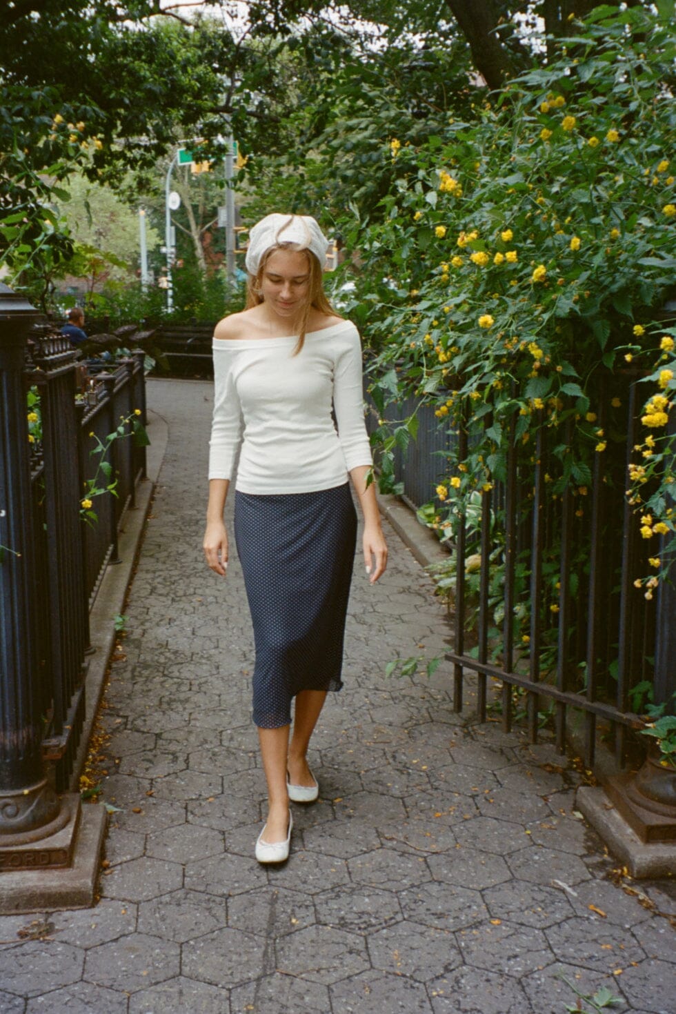 Navy Blue with White Polka Dots / XS/S