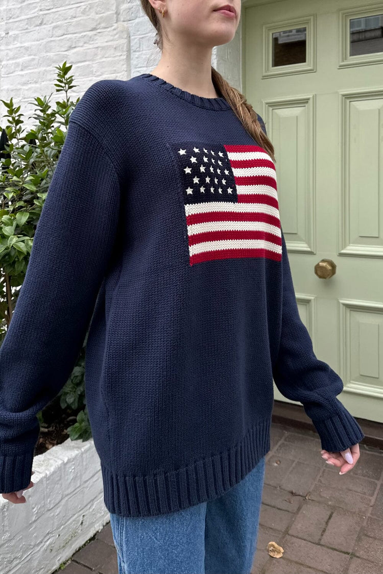 Nico American Flag Sweater | Navy Blue / Regular Fit