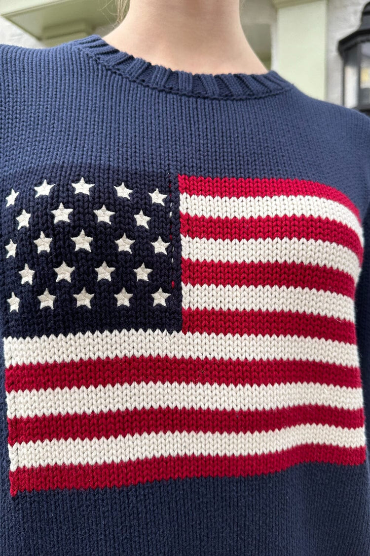 Nico American Flag Sweater | Navy Blue / Regular Fit