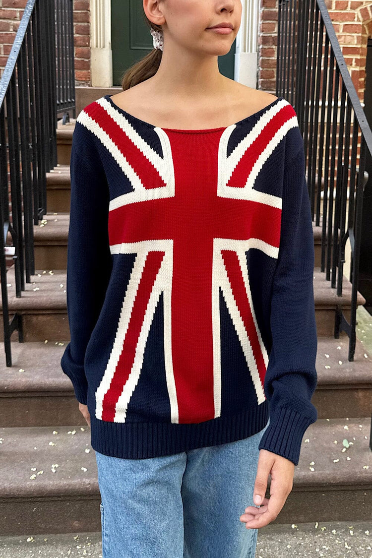 Nico UK Flag Sweater | Navy Blue / Regular Fit