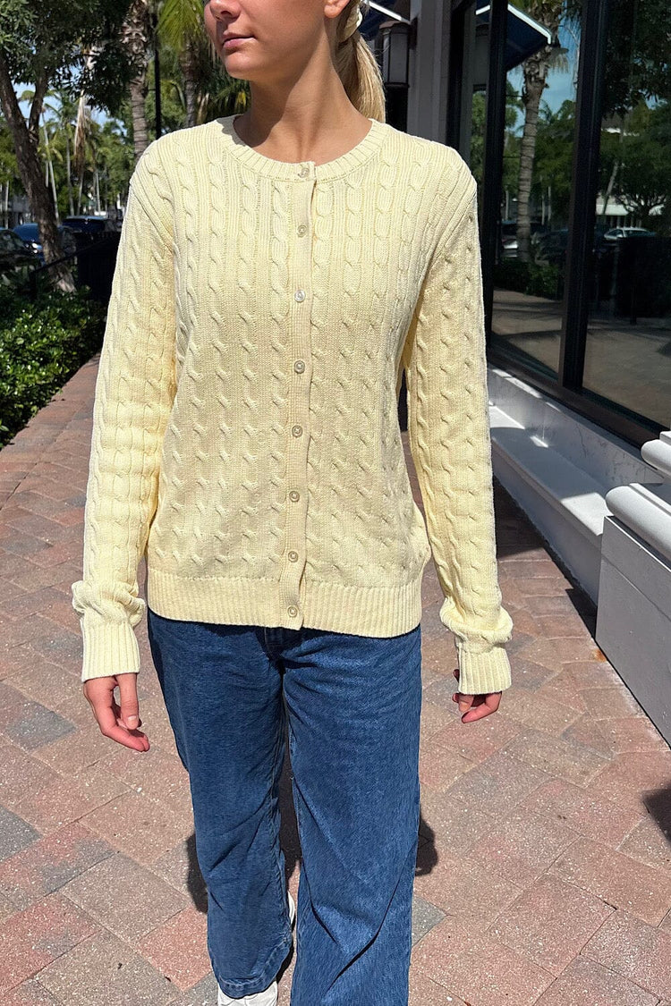 Amalie Cardigan | Pastel Yellow / XS/S