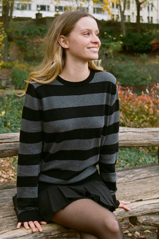 Dark Grey and Black Stripes / S/M