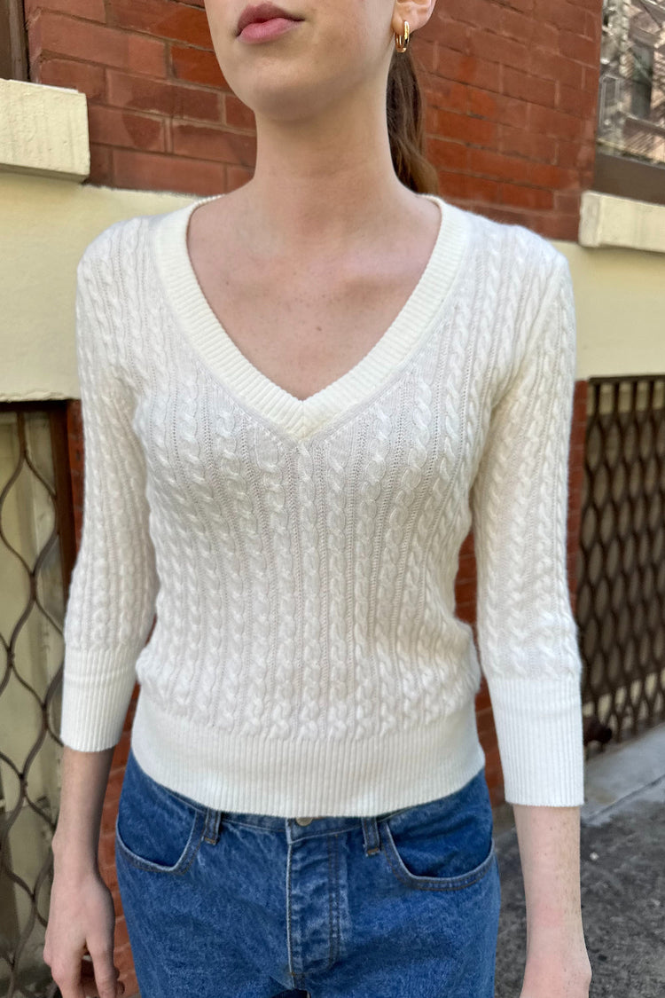 Alina Wool Sweater | White / XS/S