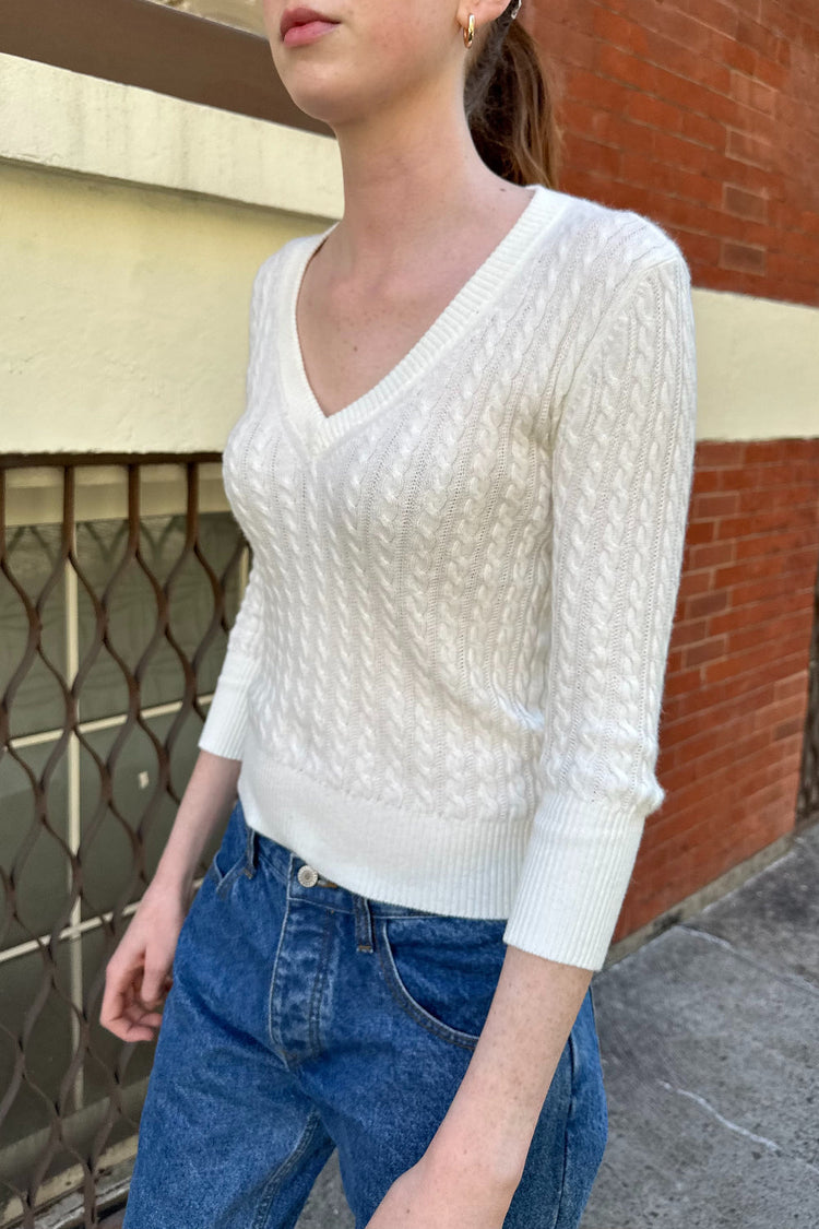 Alina Wool Sweater | White / XS/S