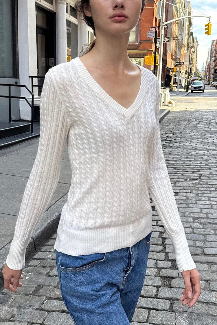 Alina Sweater | White / XS/S