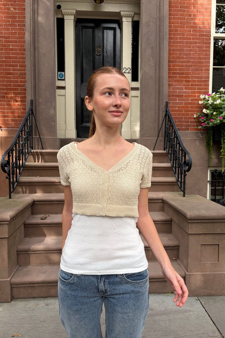 Zoe Cardigan | Light Tan / XS/S