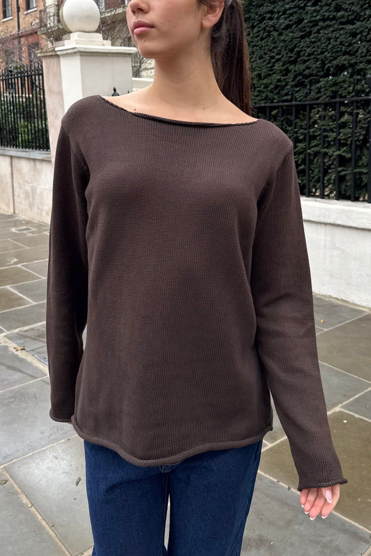 Martha Sweater | Dark Brown / Regular Fit