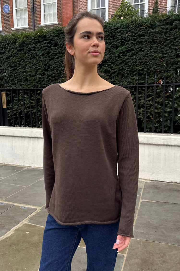 Martha Sweater | Dark Brown / Regular Fit