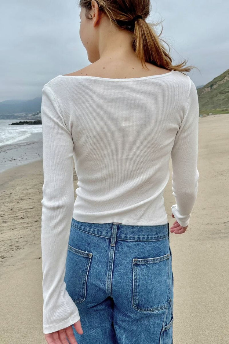 Catalina Top | Natural White / S