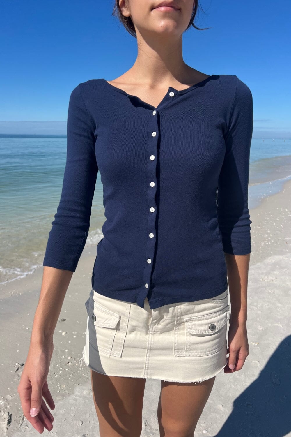 brandy melville blue cardigan