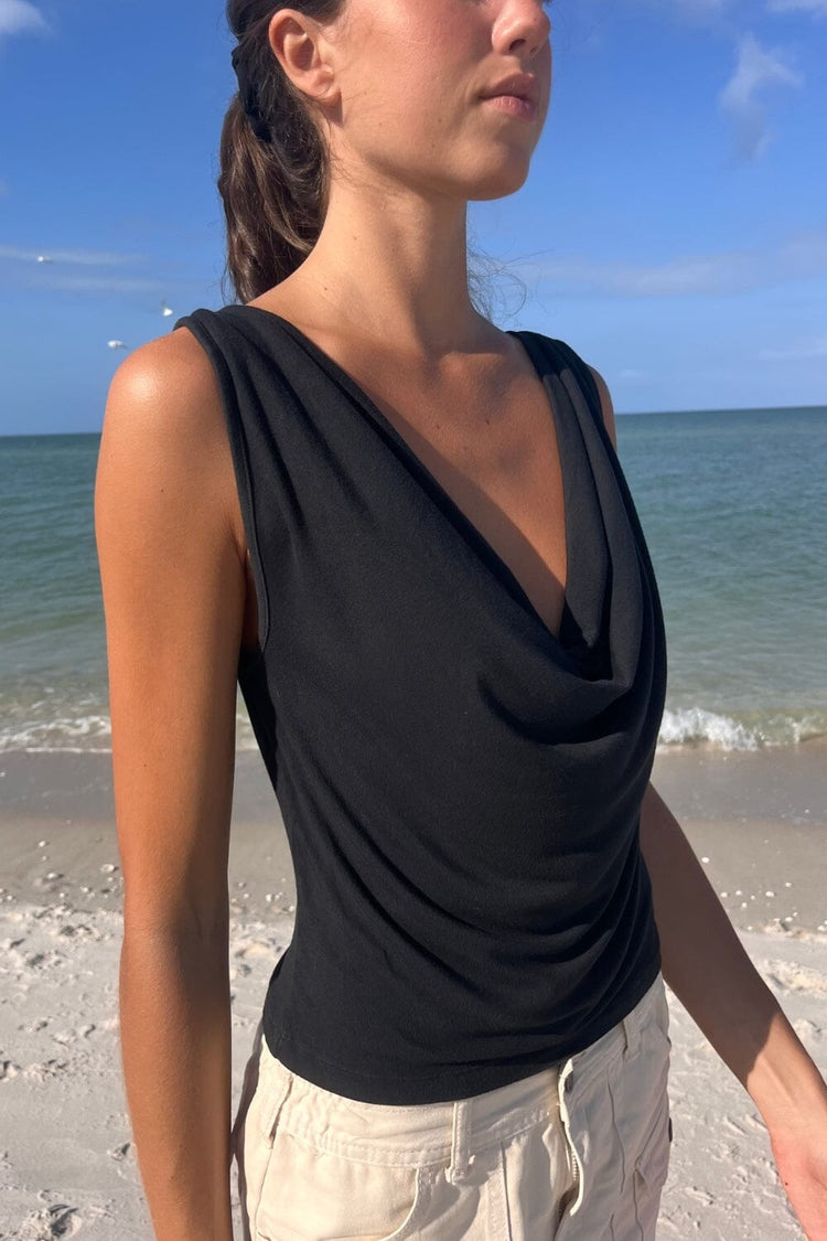 Victoria V-Neck Top | Black / XS/S