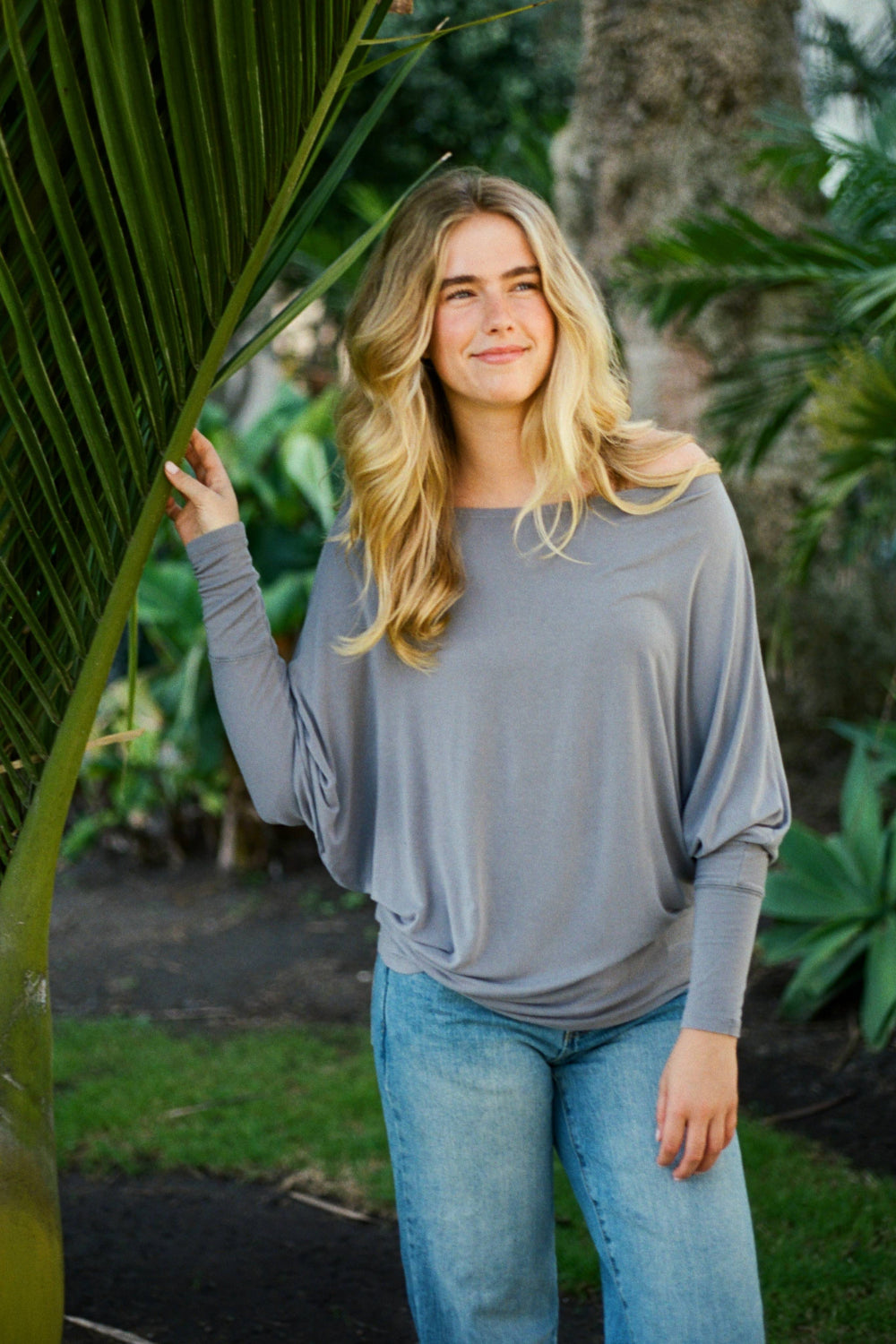 Aina Top | Light Charcoal Grey / XS/S