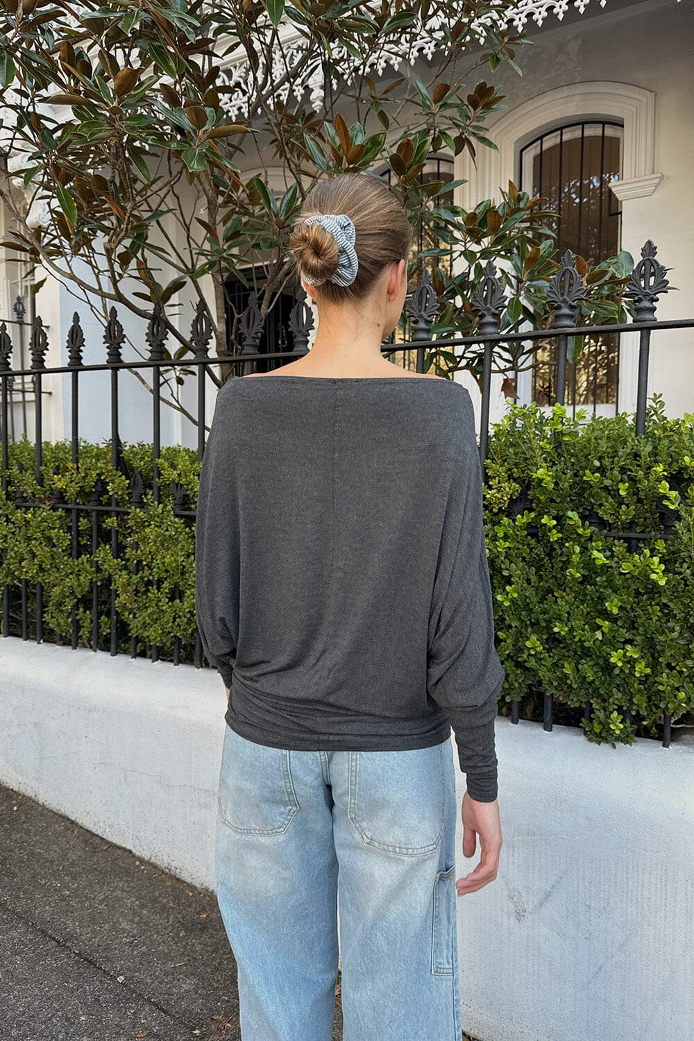 Aina Top | Dark Heather Grey / XS/S