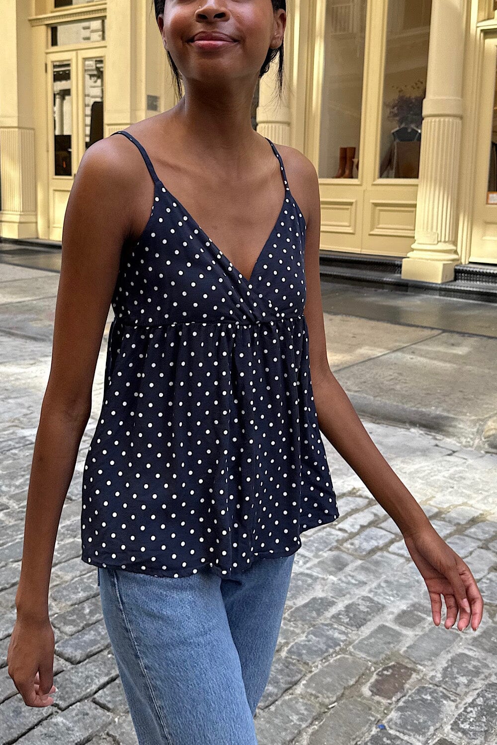 Navy Blue with White Polka Dots / XS/S