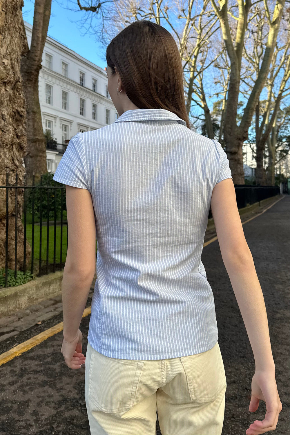 Blue With White Thin Stripes / XS/S