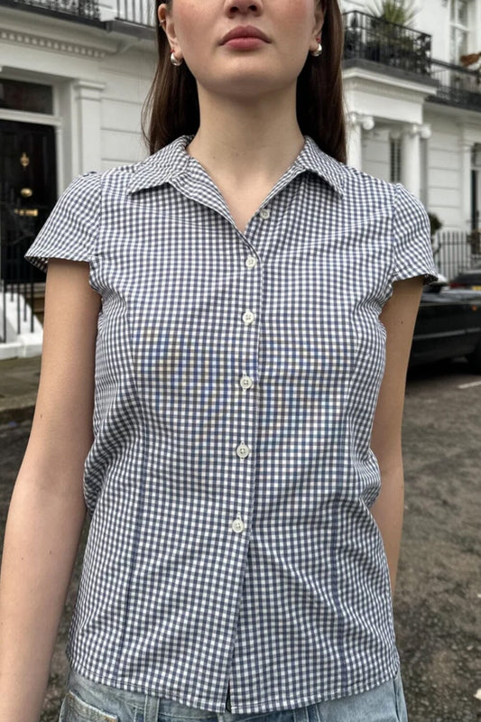 Blue And White Plaid / XS/S