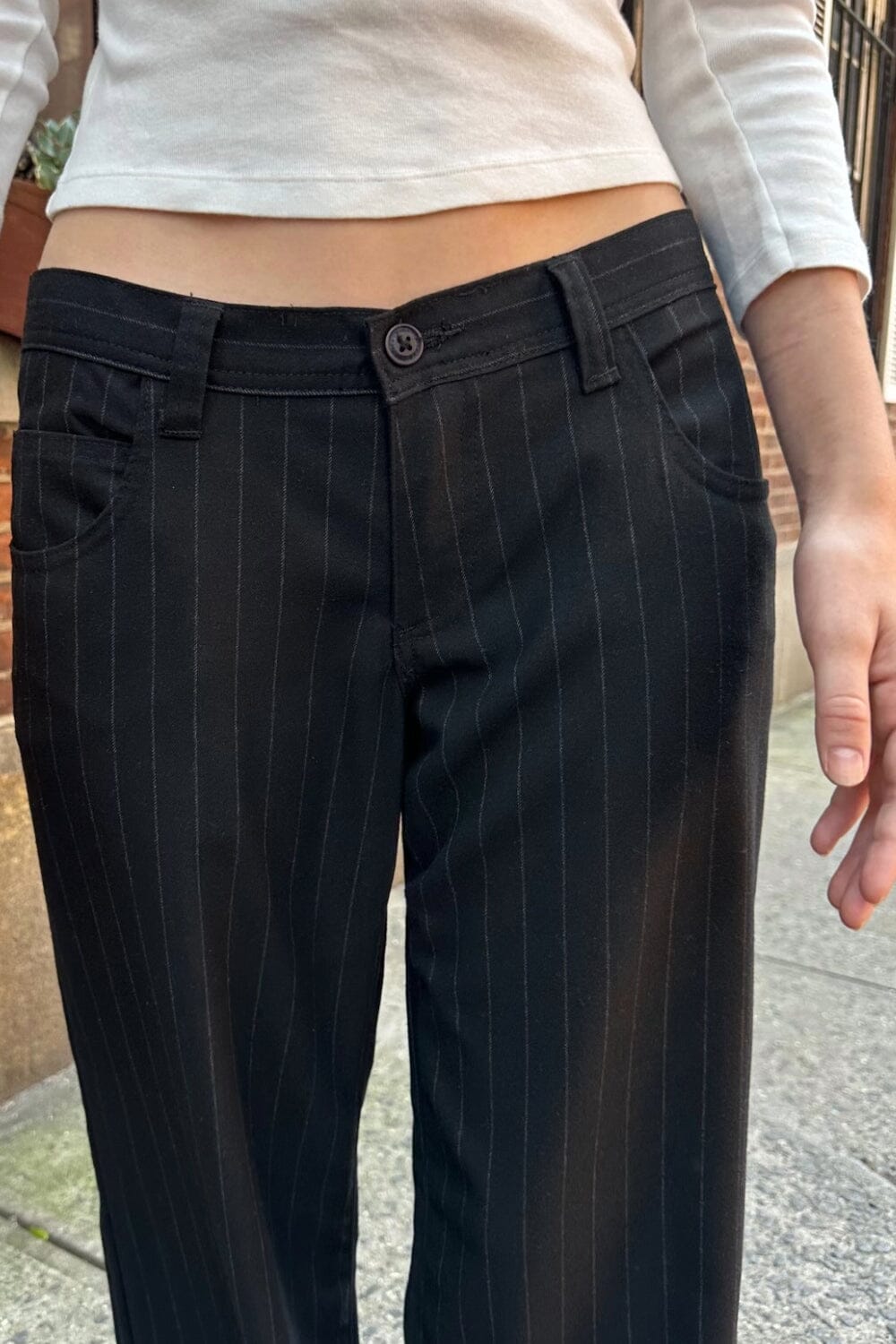 Black striped pants brandy melville on sale