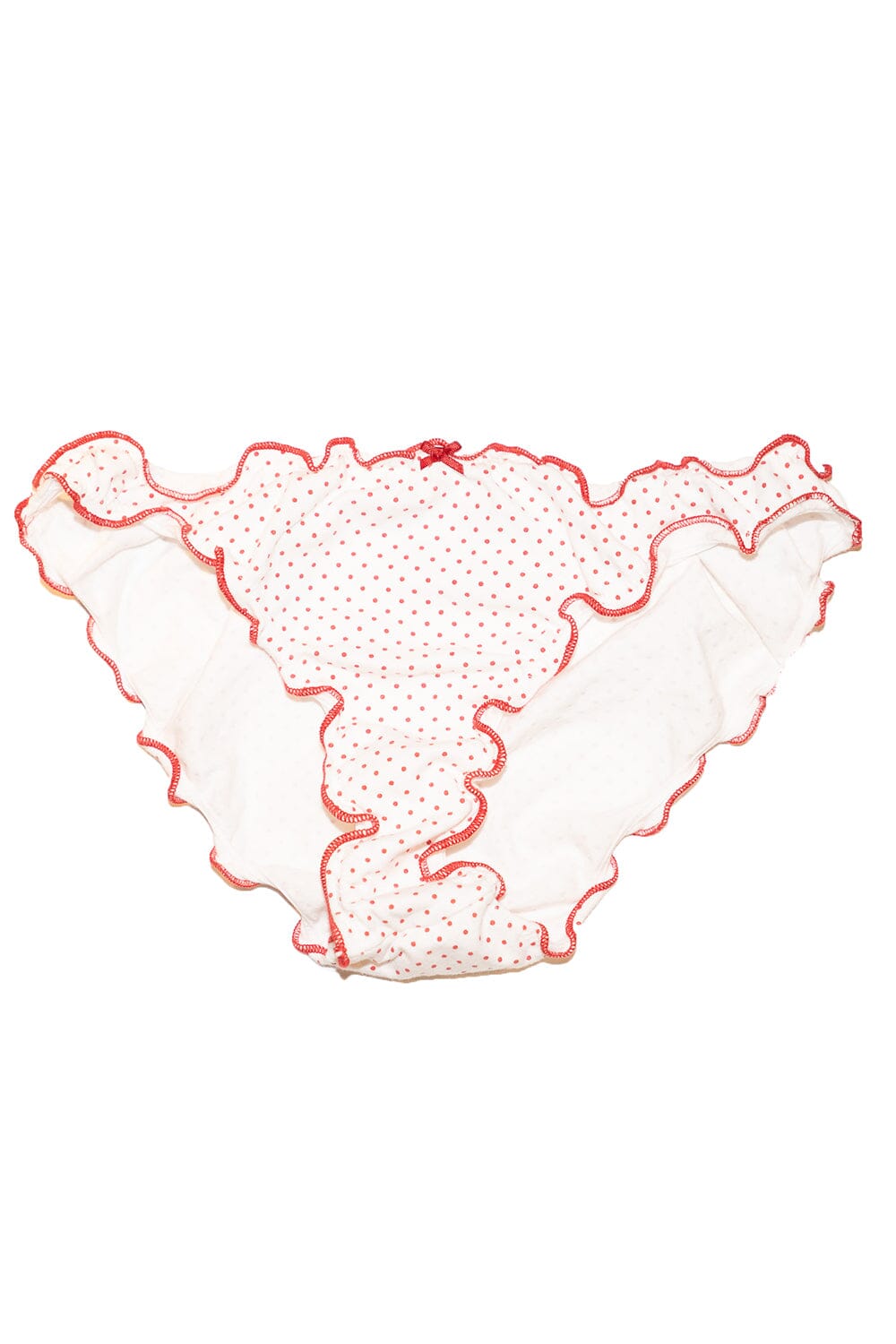 White and Red Polka Dots / S