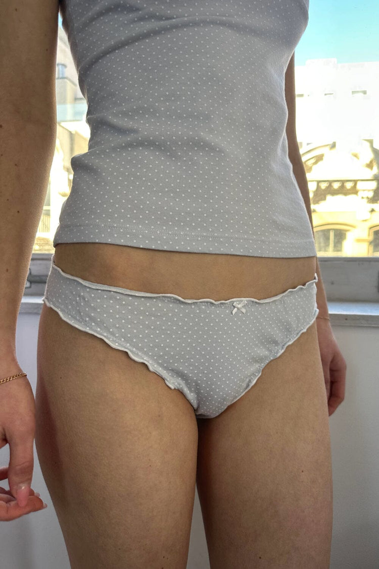 Polka Dots Bow Underwear | Light Blue With Polka Dots / S