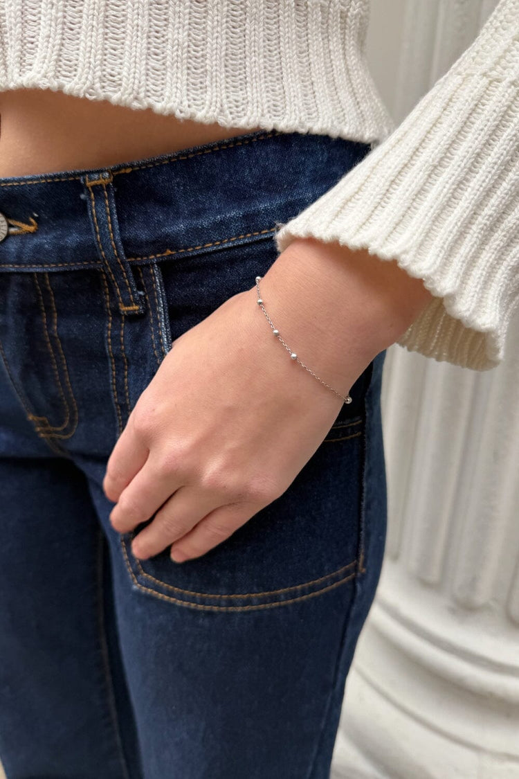 Thin Gold Bracelet | Silver