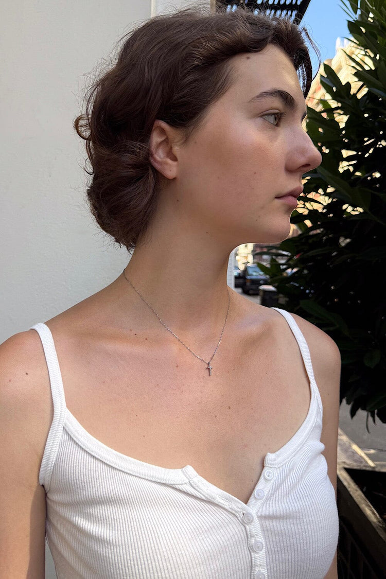 Cross Necklace | Silver