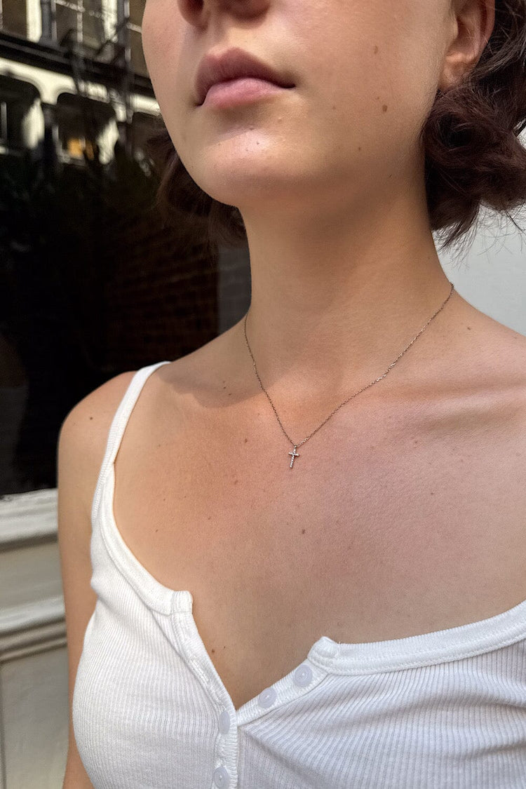Cross Necklace | Silver