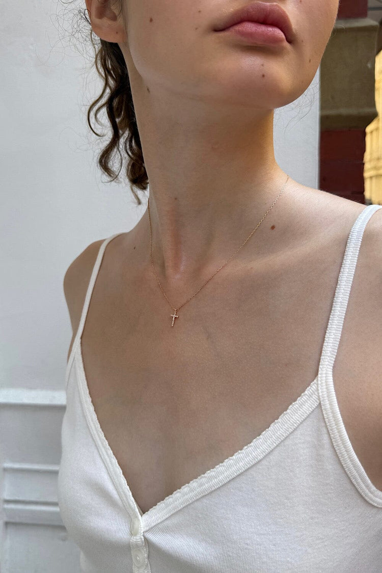 Cross Necklace | Gold