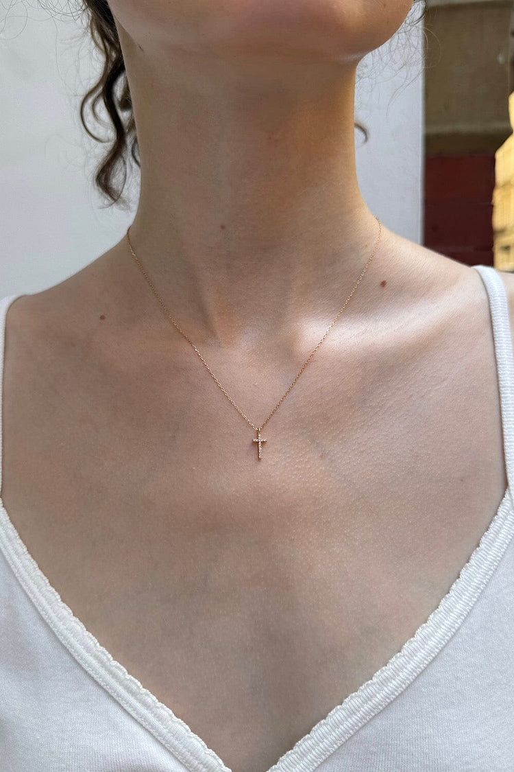 Cross Necklace | Gold