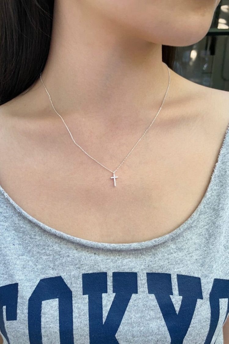 Cross Necklace | Silver