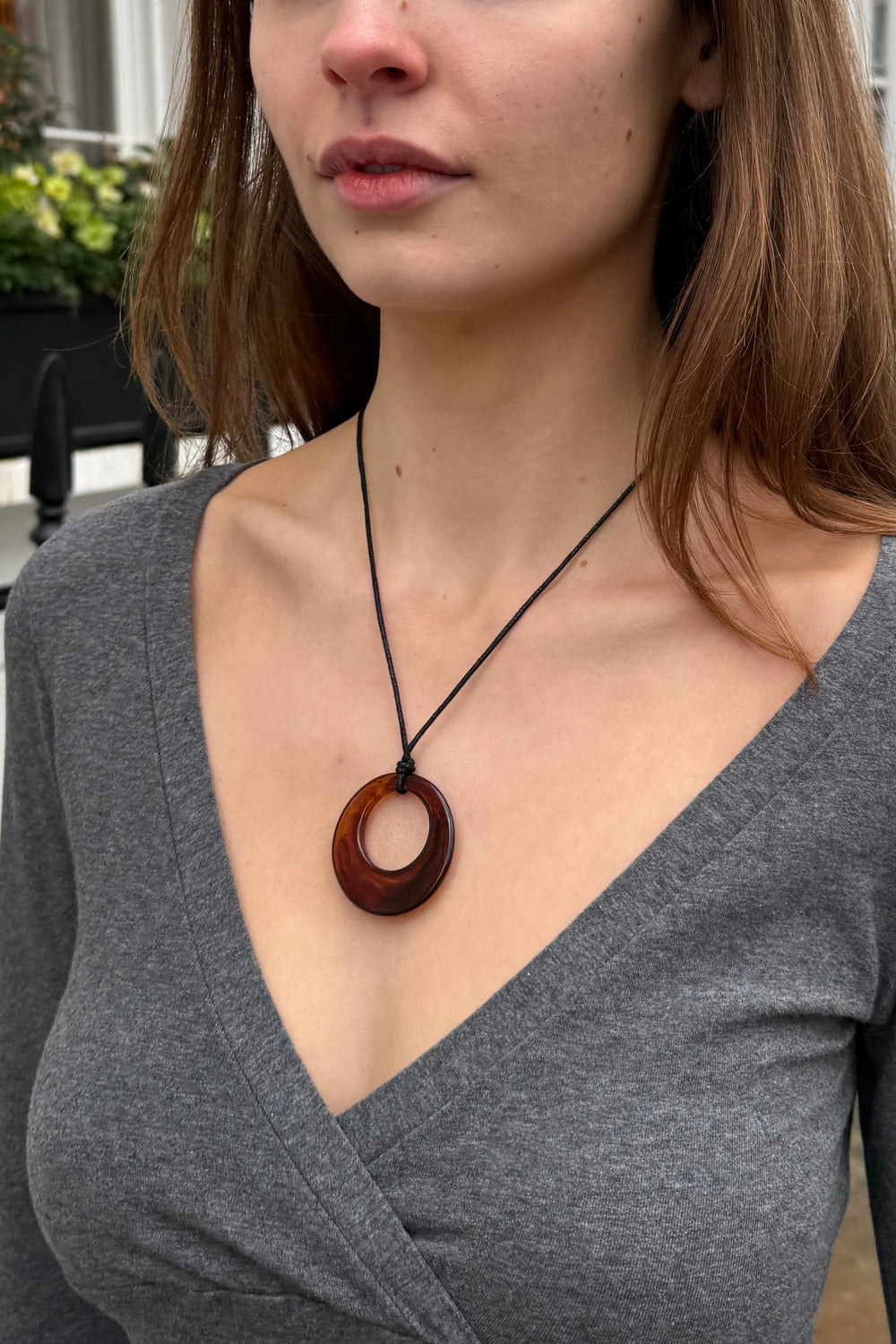 Rope Necklace | Tortoise Shell