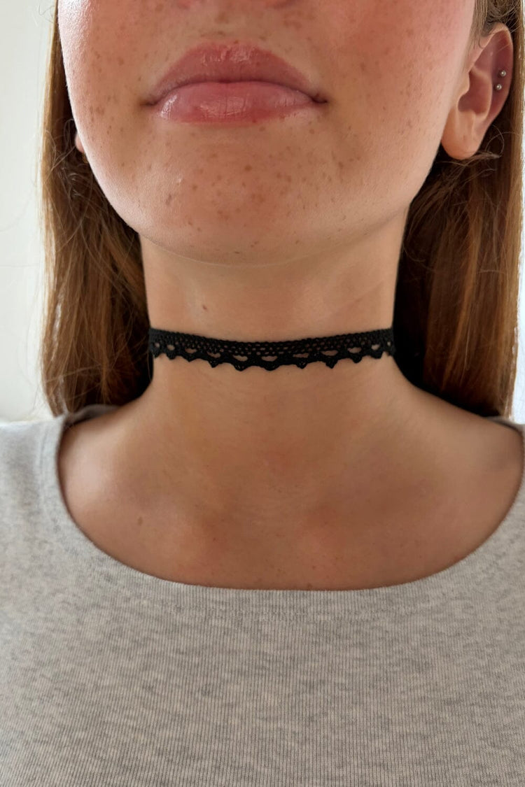 Lace Choker Necklace | Black