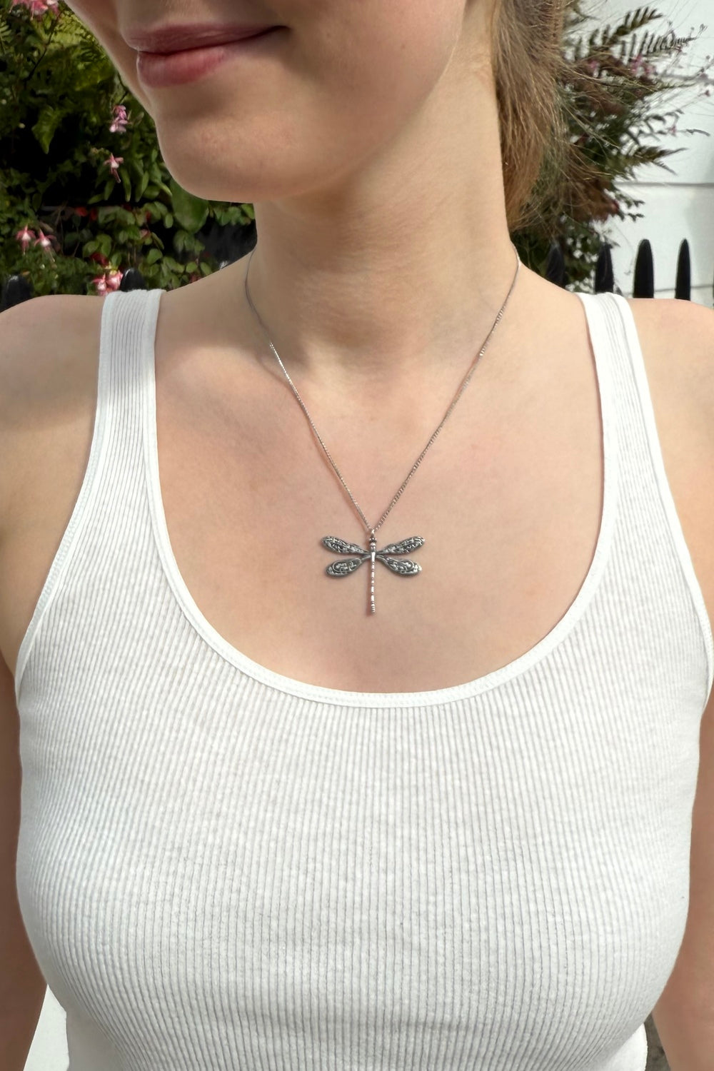 Dragonfly Necklace | Silver