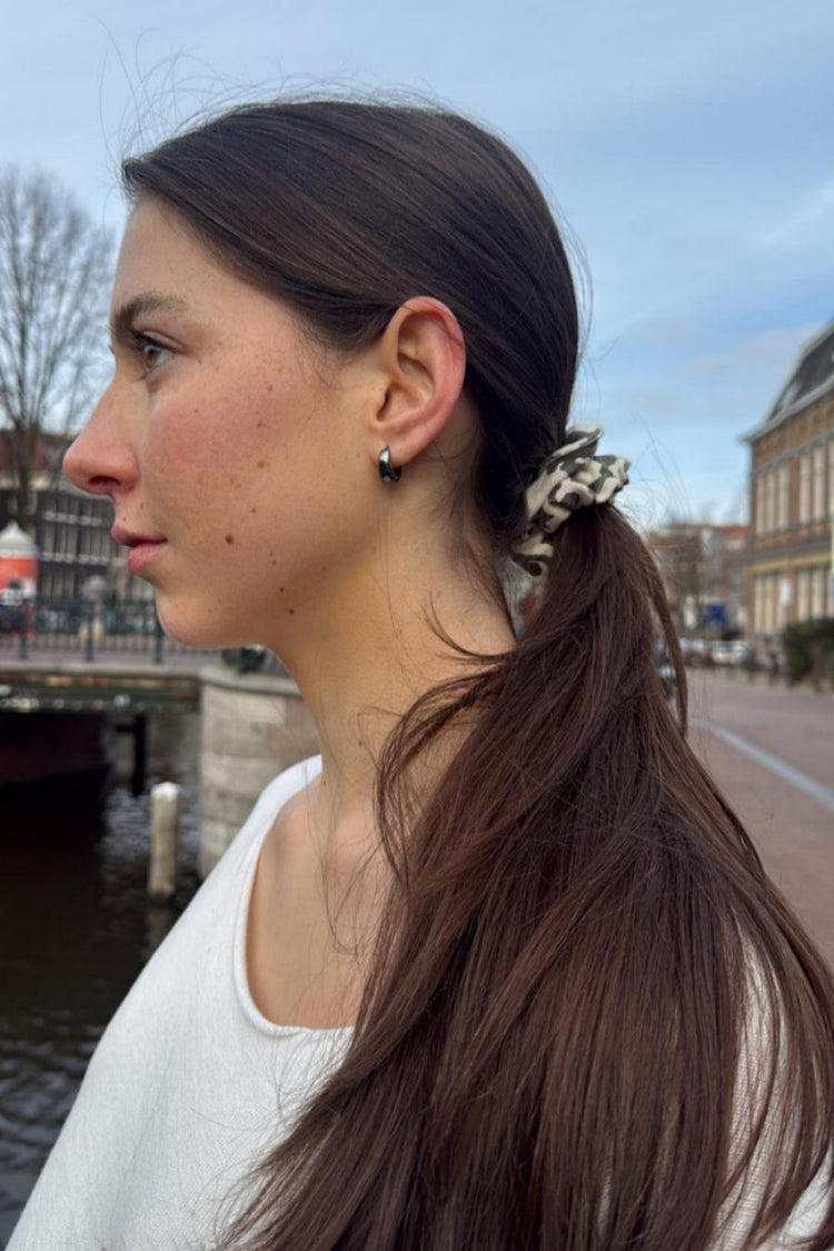 Mini Hoop Earrings | Black