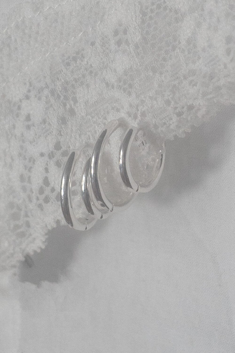 Hoop Earring Set | Silver
