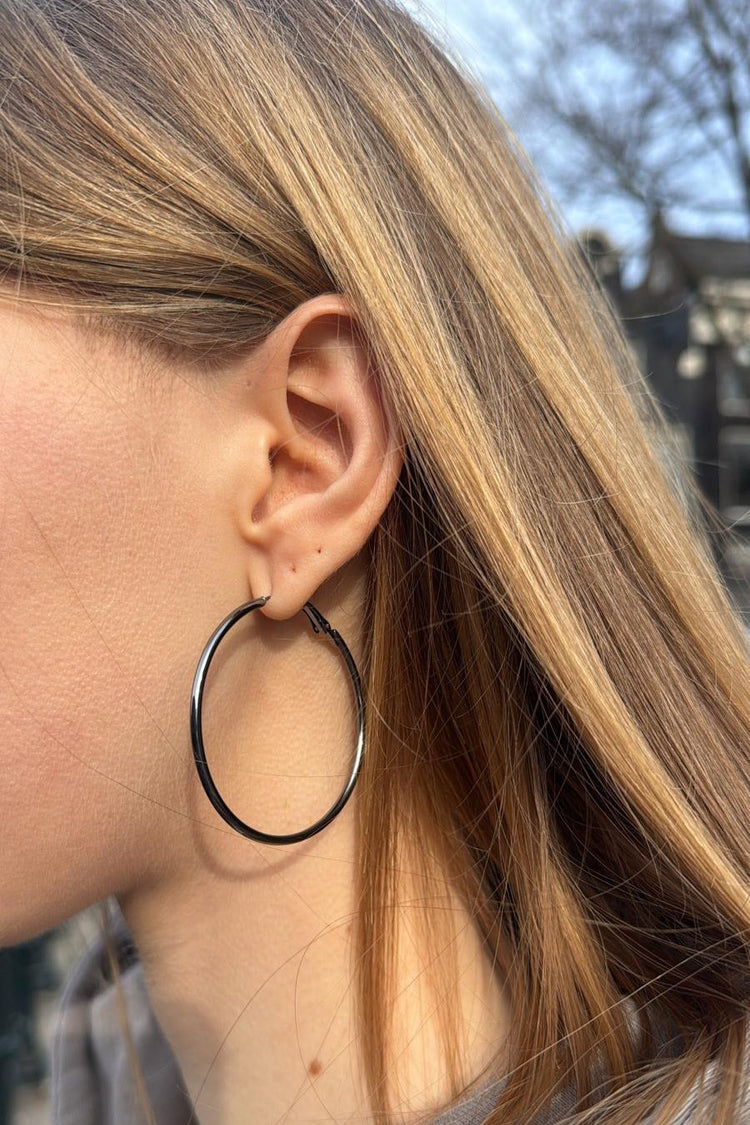 Hoop Earrings | Black