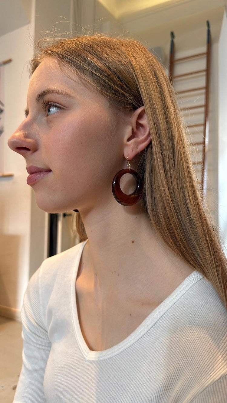 Tortoise Shell Hoops | Tortoise  Shell