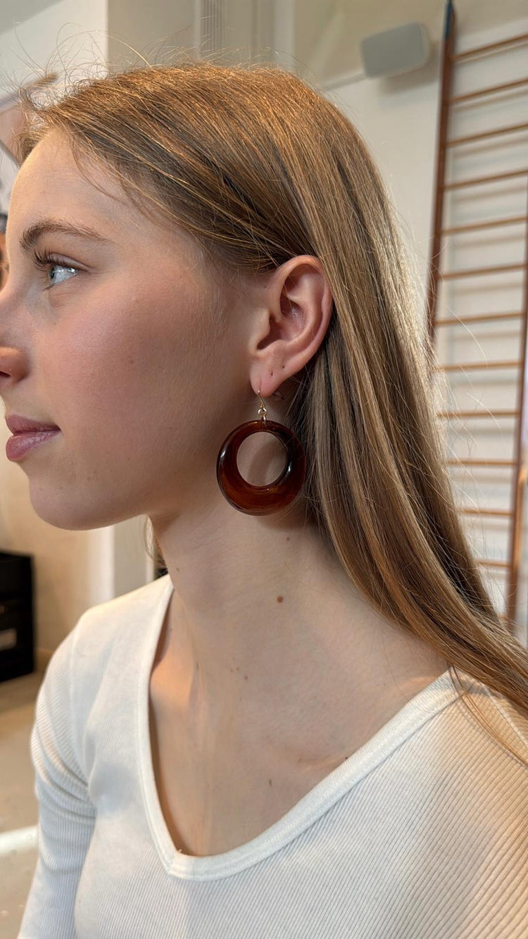 Tortoise Shell Hoops | Tortoise  Shell