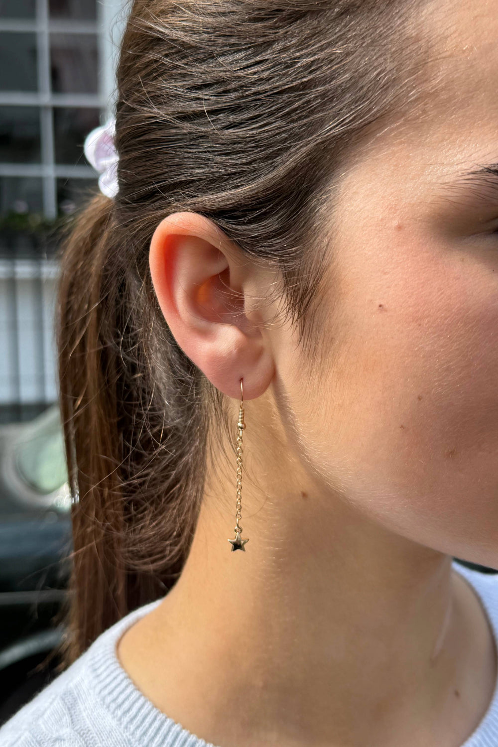 Star Dangle Earrings | Gold