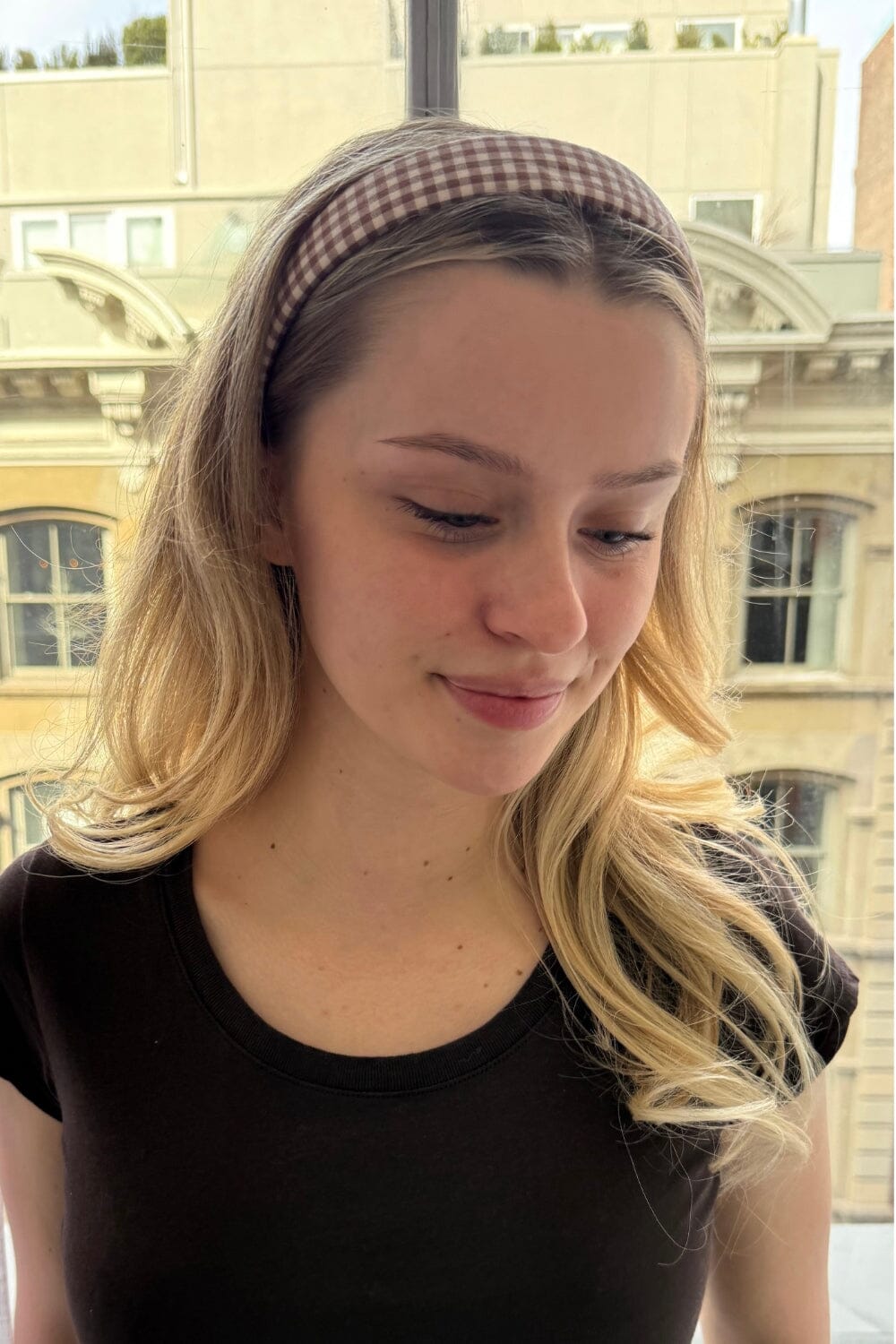 Gingham Headband | Burgundy Gingham