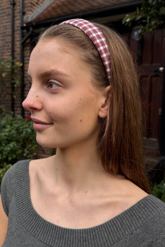 Burgundy White Plaid