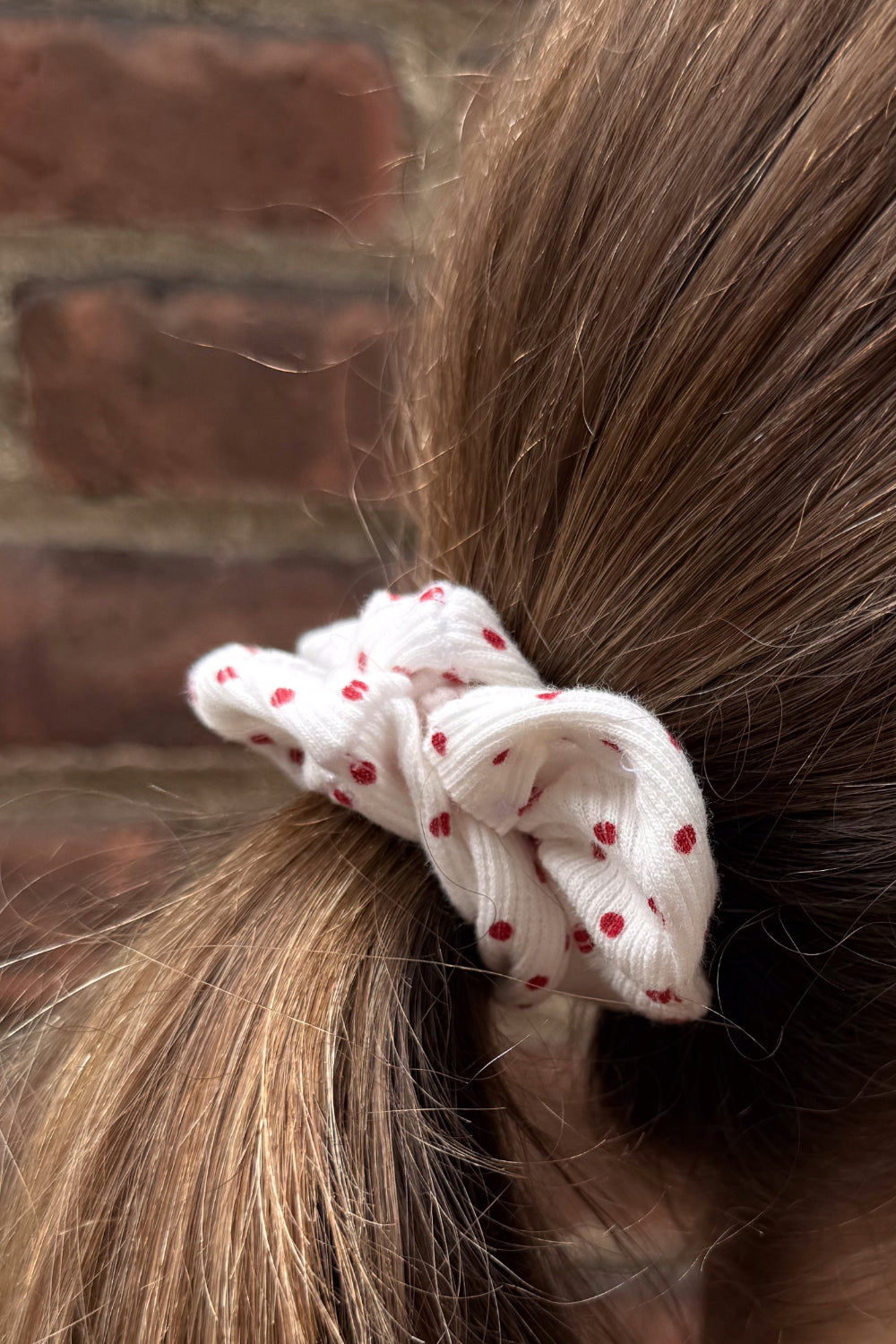White With Red Polka Dots