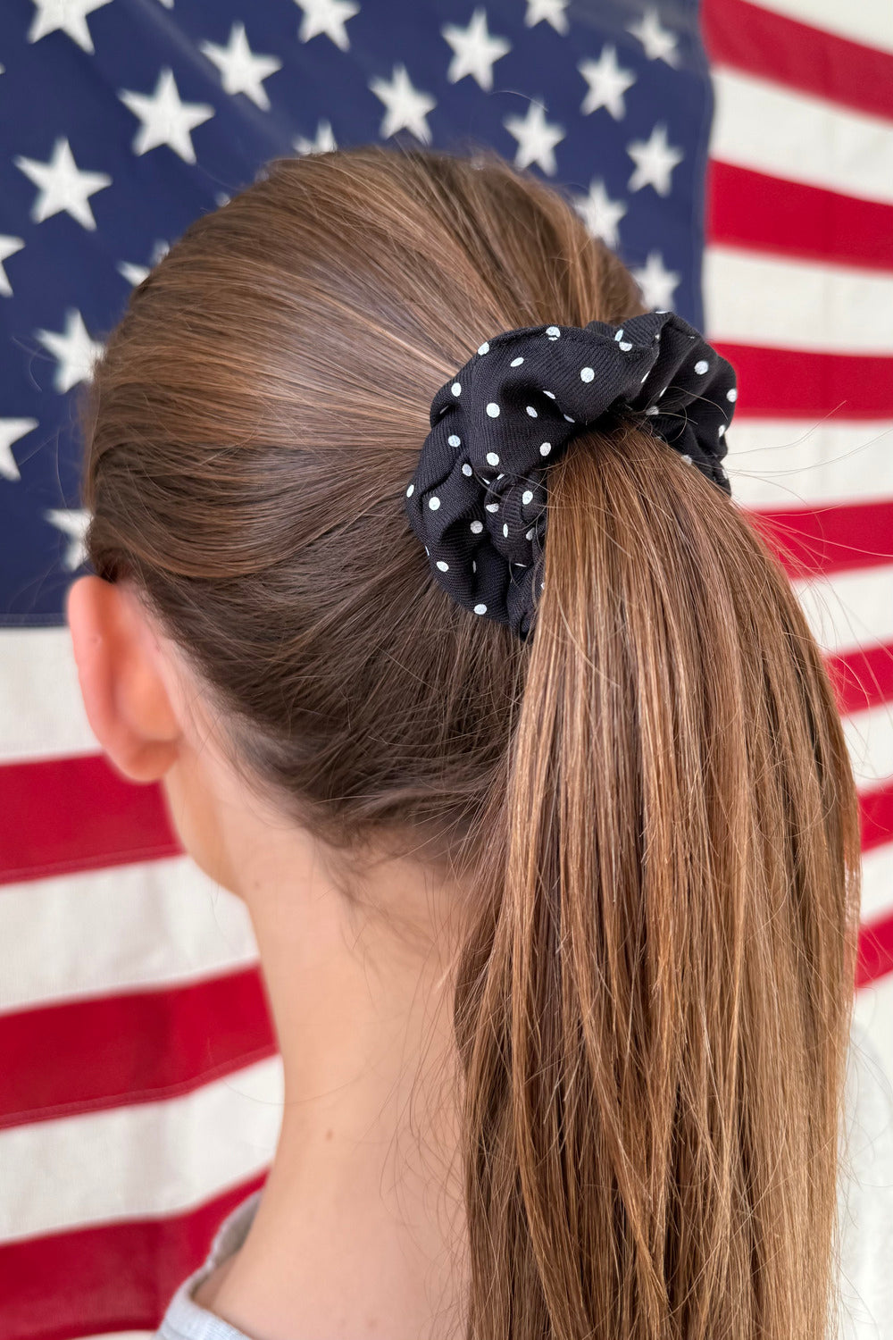 Polka Dots Scrunchie | Black White Polka Dots
