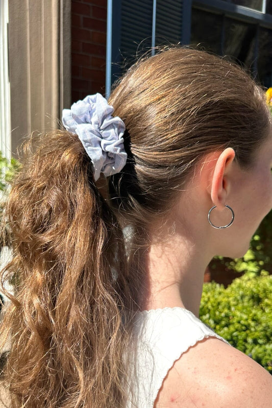 Light Blue and Double White Stripes