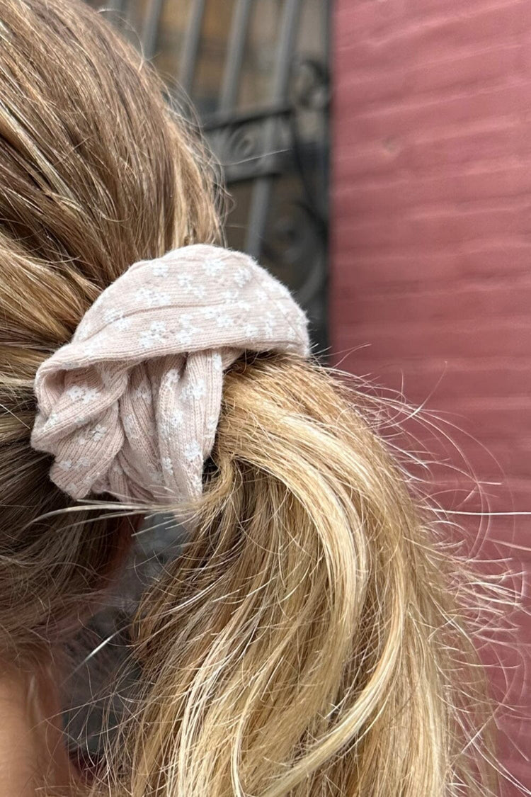 Floral Scrunchie | Pastel Pink