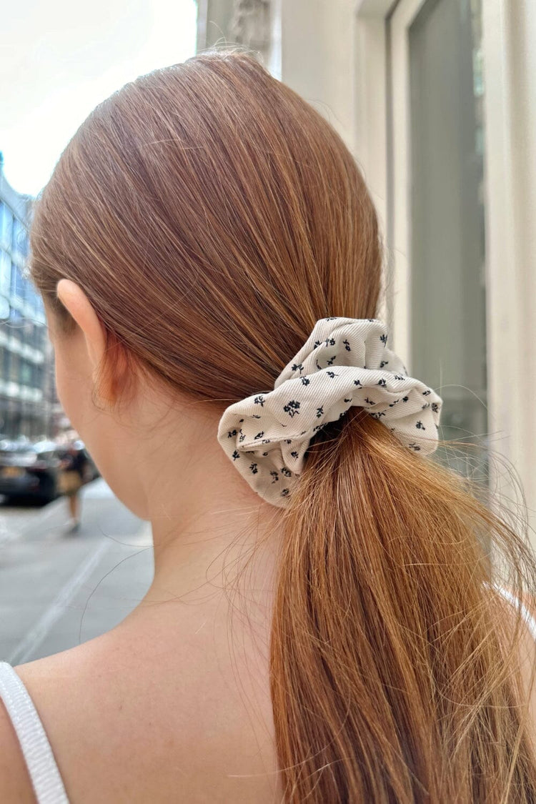 Floral Scrunchie | Navy Floral