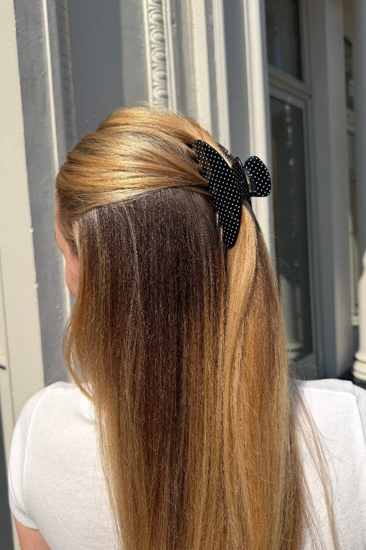 Black with White Polka Dots