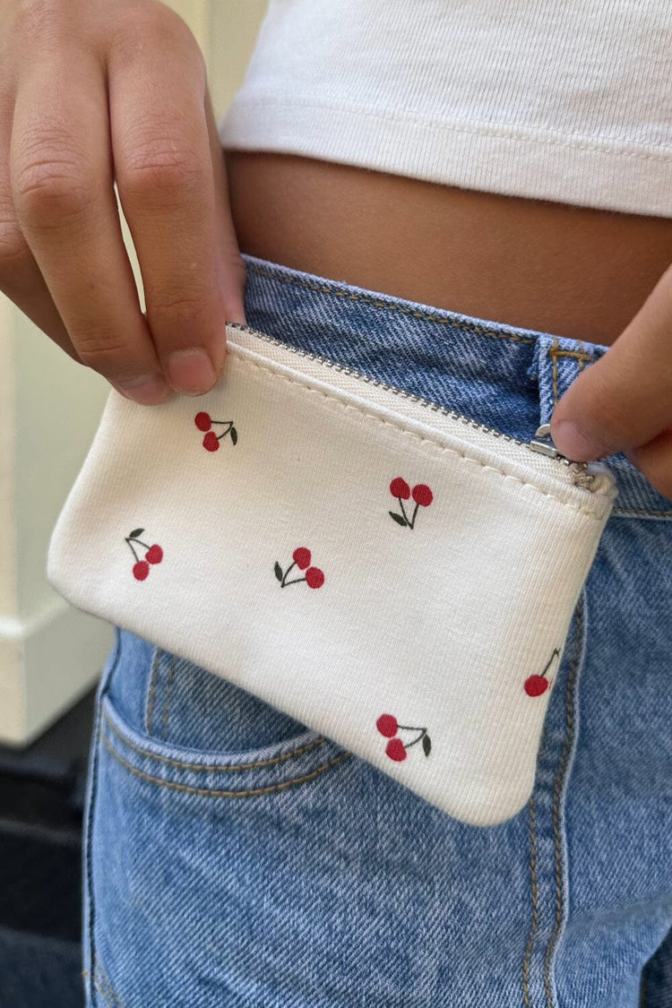 Cherry Coin Purse | Ivory