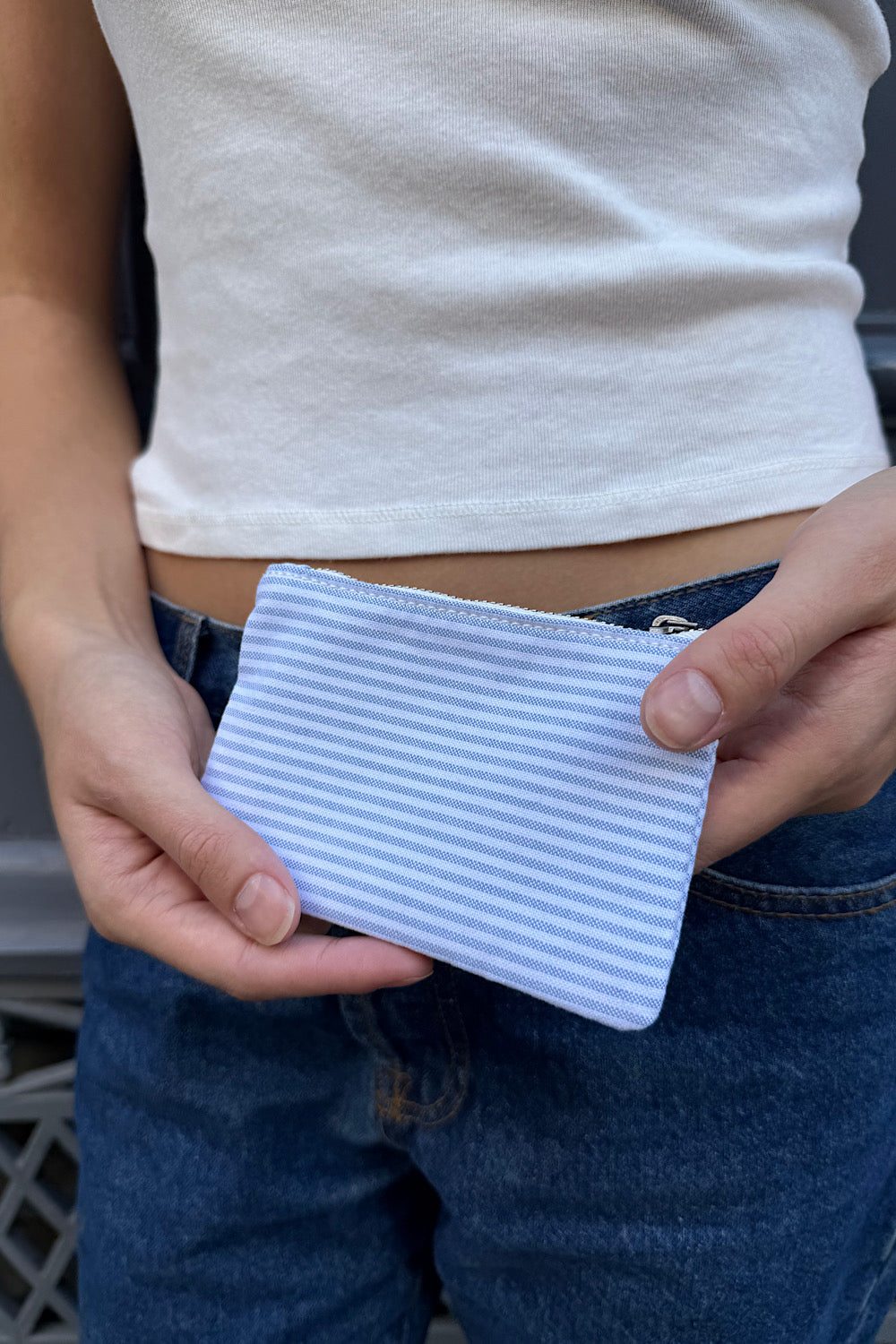 Light Blue With White Stripes