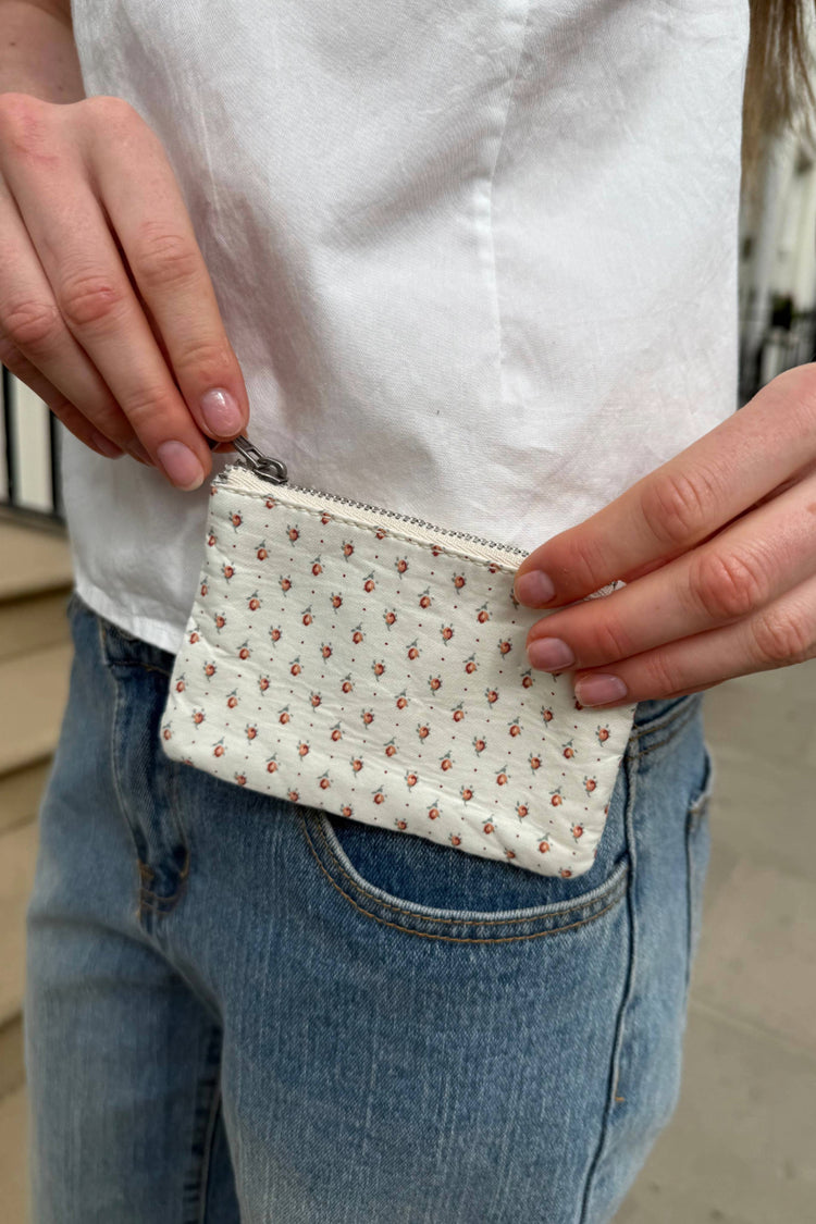 Floral Coin Purse | Ivory With Roses