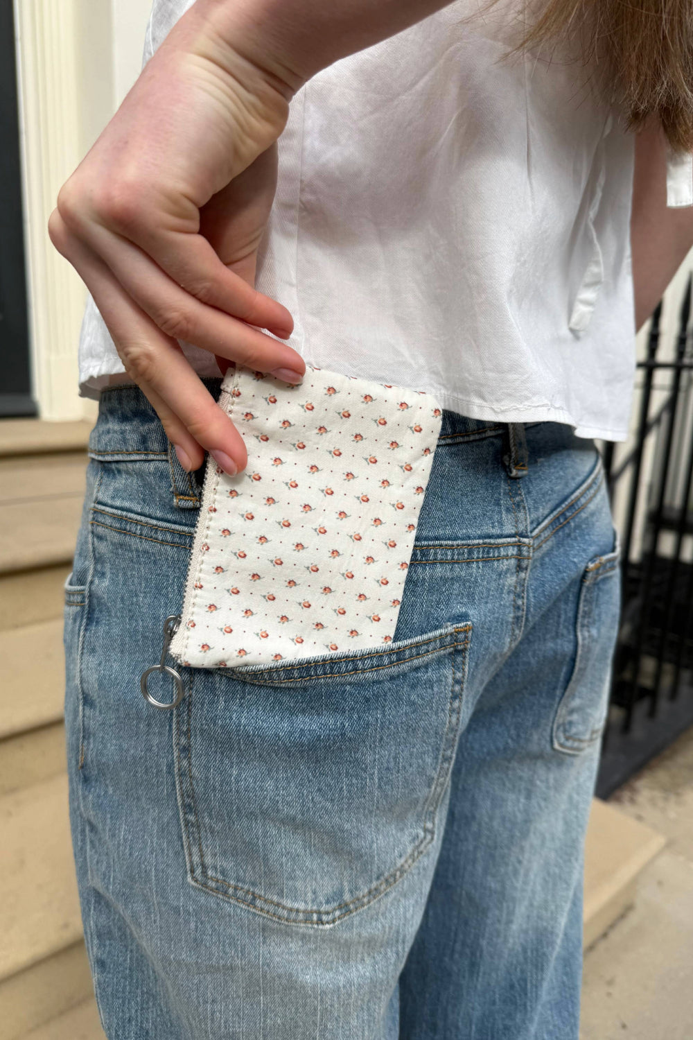 Floral Coin Purse | Ivory With Roses
